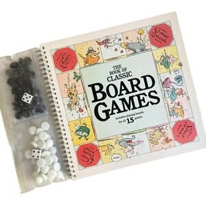 Vtg 1991 The Book of Classic Board Games by Klutz Spiral Bound Set Dice Tokens